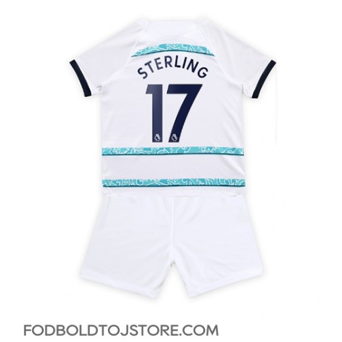 Chelsea Raheem Sterling #17 Udebanesæt Børn 2022-23 Kortærmet (+ Korte bukser)